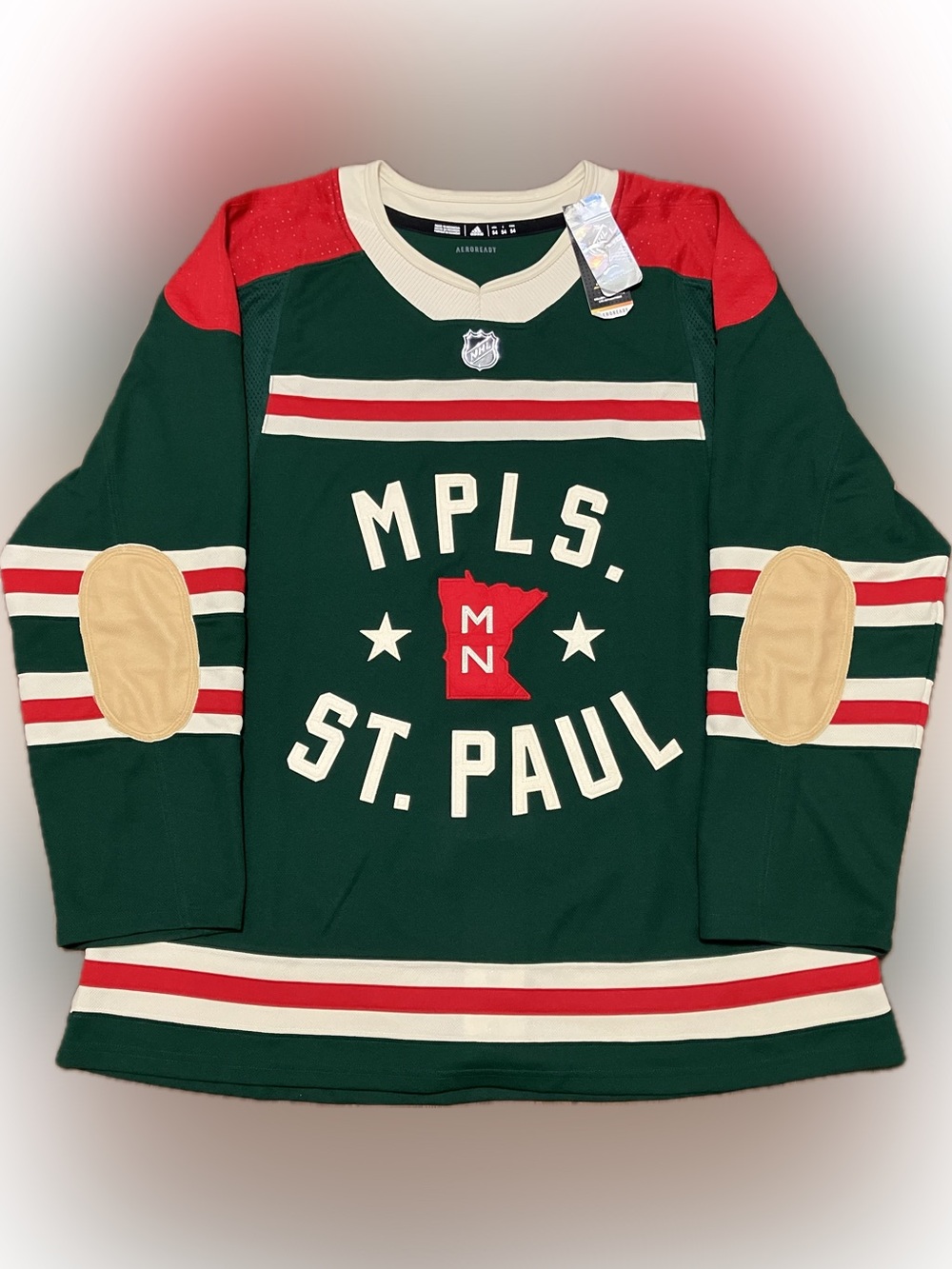 NWT Minnesota Wild Blank 2022 Winter Classic Adidas NHL Hockey Jersey Size 54